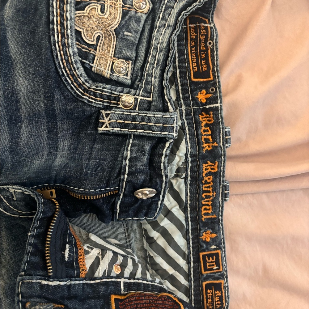 Rock Revival Dark Blue Slim Jeans